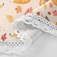 thumbnail image 4 of SKYSONIC Cute Cartoon Fox Round Tablecloth 60inch Indoor Wrinkle Free, Autumn Leaves Circular Lace Table Cover Washable for Kitchen Party BBQ Dining Decor, 4 of 7