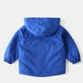 thumbnail image 3 of XUELUO Toddler Boys Coats & Jackets Autumn Winter Solid Color Hooded Long Sleeve Zipper Coat Outdoor Casual Windbreaker Jacket Daily-Wear,Blue,3-4 Years, 3 of 3