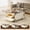White, variant on White Farmhouse Lift Top Wood Square Coffee Table with Storage, LED Lights and Rolling Wheels