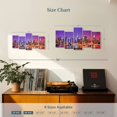 thumbnail image 3 of Elephant Stock New York City At Night Wall Art - Horizontal Multi Panel Canvas - Living Room Wall Decor - City Multi Panel - Purple And Pink Decor - 25" x 12", 3 of 4