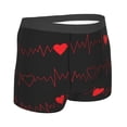thumbnail image 3 of Balery Cardiogram and Heart Men's Boxer Briefs, Soft and Breathable Cotton Underwear with nylon Waistband-Large, 3 of 9