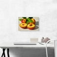 thumbnail image 2 of ARTCANVAS Peaches Fruits Home decor Canvas Art Print - Size: 18" x 12" (1.50" Deep), 2 of 9