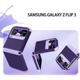 thumbnail image 3 of Design for Samsung Galaxy Z Flip 3 Case with Hinge Protection, Heavy Duty Shockproof Anti Scratch Cover Full Body Protective Phone Case for Samsung Z Flip 3 Case, Purple, 3 of 16
