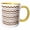 Yellow/White, variant on 3drose, Brown Chevron Zigzag Pattern with a Twist - Cute Patterned Zig Zags, 15oz Mug