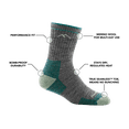 thumbnail image 4 of Darn Tough Women's Hiker Micro Crew Midweight with Cushion Socks, Mint & Sage, Medium (Variety Pack), 4 of 6