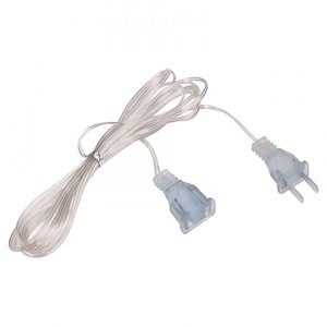 GJX 2026 New Clear Extension Cord 10 Feet Male to Female Extension Cords Clear Extension Cord Indoor Thin 2 Prong Indoor Cord Extension White Extension Cord 10 Feet