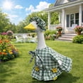 thumbnail image 5 of For Holiday Porch Spring Summer Idyllic Goose Outfit, Floral Dress and Hat Set for 23 Inch Statue, Garden Patio Decoration with Soft Pastel Colors, Cottagecore Style, 5 of 9