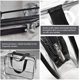 thumbnail image 4 of Bolso cosmético transparente de almacenamiento, cubos resistentes al agua con cierre de cremallera y asas que llevan para mujeres y hombres, caja del cepillo del maquillaje (3 Pcs) (Negro), 4 of 4