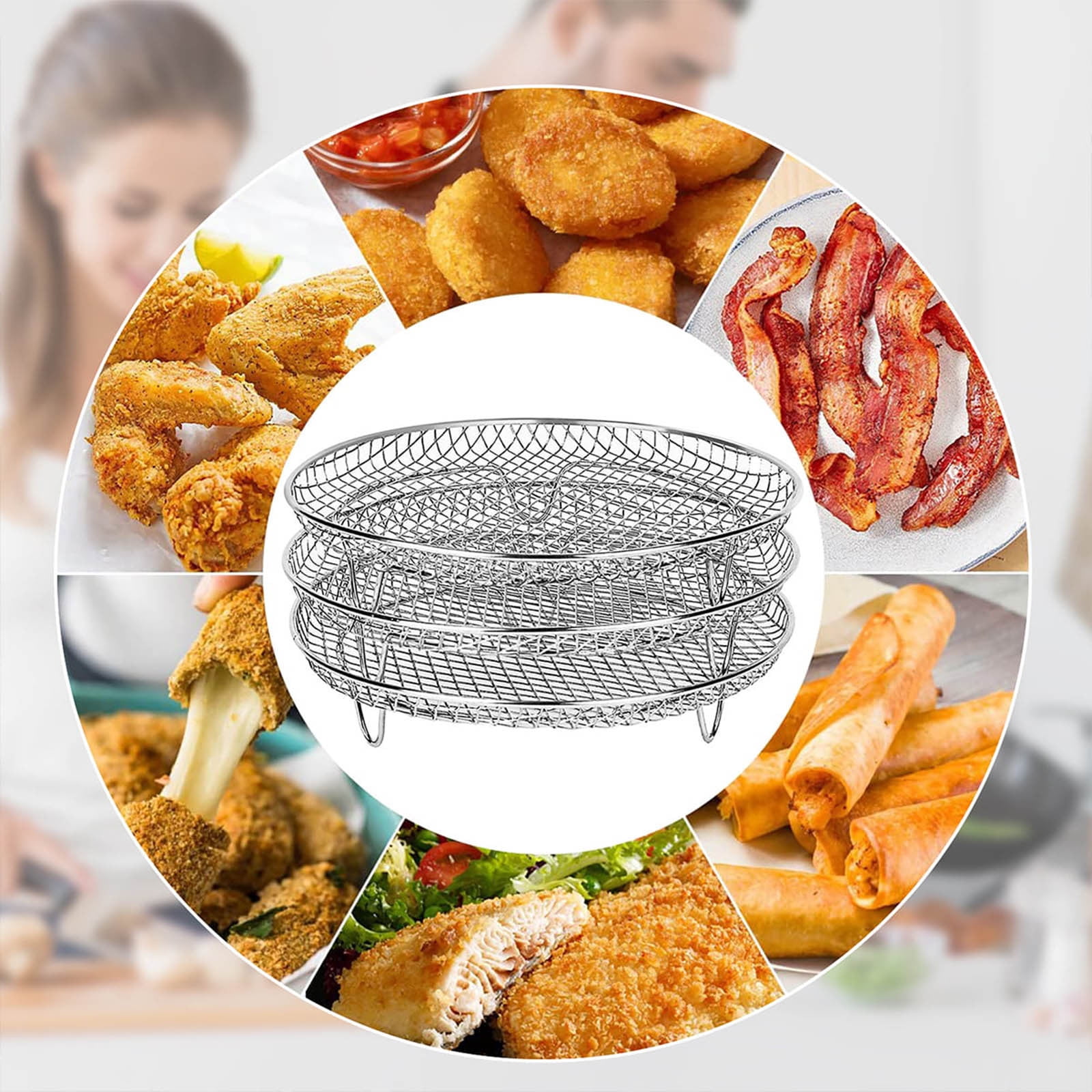 Dishwasher Basket,304 Stainless Steel Dishwasher Silverware Basket,Replacement Utensil Mesh Drain Silverware Holder for Chopstick Fruits,Scoops (Silver, Round)