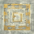 thumbnail image 3 of Hristova, Albena 12x12 Black Modern Framed Museum Art Print Titled - Gold Tapestry II Gold and White, 3 of 5