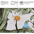 thumbnail image 5 of Extra Long Shower Curtain 72 x 84, Vintage Floral Shower Curtain for Bathroom, Spring Colorful Wildflower Sage Green Leaves Botanical Decorative Fabric Shower Curtain Set with Hooks, 5 of 6