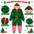 thumbnail image 5 of Generic Kids Christmas Jumpsuit Boys Girls Hooded Outfit Soft Plush Onesie Xmas Long Sleeves Romper for Holiday, 5 of 5