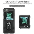 thumbnail image 3 of Nalacover for Samsung Galaxy Z Flip5 Rugged Shockproof Case, Finger Ring Holder Kickstand Magnetic Slim Fit Cover Compatible with Car Mount Anti-Scratches Case for Samsung Galaxy Z Flip5,Black, 3 of 11
