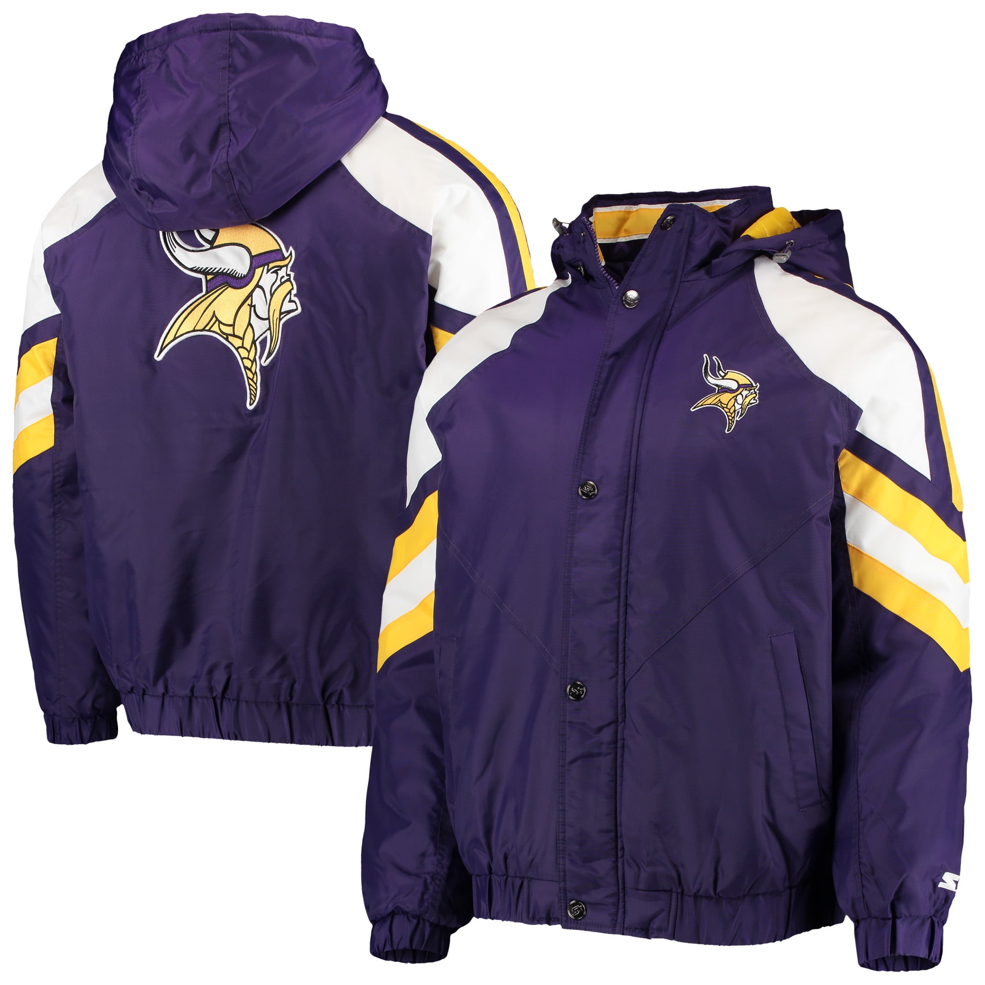 Minnesota Vikings Starter Throwback Pro Raglan Full-Zip ...