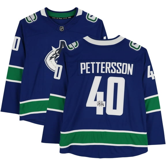 Elias Pettersson Vancouver Canucks Autographed Blue Alternate Fanatics Breakaway Jersey - Fanatics Authentic Certified