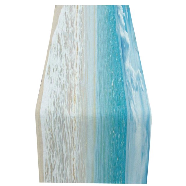 Caminos de mesa Zainafacai, estilo playero de verano, estampado de lino, bandera de mesa, ambiente veraniego, hogar, muebles para el hogar, mantel, mesa de centro, tejido, decoración de habitación