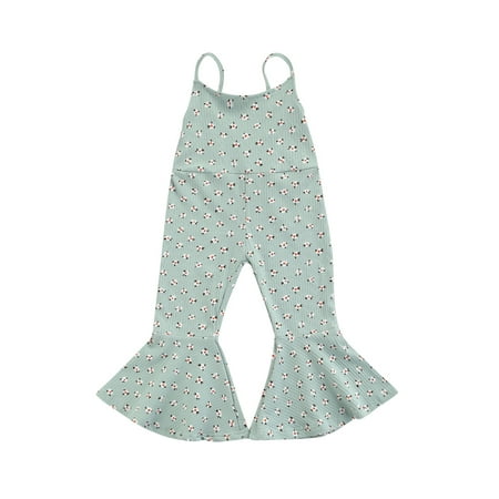 

Gupgi Toddler Baby Girl Sleeveless Top Romper Flare Pants Summer Outfit
