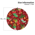 thumbnail image 2 of Lsque X-mas and New Year Pattern 4" Drink Coasters Set of 4, PVC Leather Absorbent Coasters, Table Coaster Set Decorative Coffee Cup Coasters Housewarming Gift -Round Shape, 2 of 6