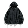 thumbnail image 2 of YLSDY 50% off! Men's Lightweight Breathable Sun Protection Outdoor Sportswear Windbreaker Jacket with Hood Drawstring Black M, 2 of 6