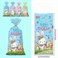 thumbnail image 3 of 50pcs Easter Candy Wrapping Bags Flat Pocket Bunny Eggs Pattern Candy Gift Wrap Bags - Food-Safe Paper Candy Bags, Cute Bunny Egg Print Design, Disposable Treat Bags for Easter Party Favors & Gifts, 3 of 8