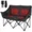 XXXL Black Gray-2 Person, variant on Slsy Oversized Heated Camping Chair w/Pillow, Padded Camp Chair with 3 Heat Levels, Portable Folding Heated Chair Round Moon Saucer Folding Lawn Chair Outdoor Chair for Camping, Lounge Patio