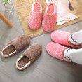 thumbnail image 5 of Kilaqueen Winter Warm Slippers, Comfy Rhombus Pattern Faux Fur House Shoes Scuff Memory Foam Slip on Anti-Skid Sole Indoor Outdoor House Slippers for Women and Girls, on Clearance US 5.5-10, 5 of 5