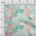 thumbnail image 2 of oneOone Silk Tabby Light Blue Fabric Asian Japanese Floral Dress Material Fabric Print Fabric By The Yard 42 Inch Wide, 2 of 5