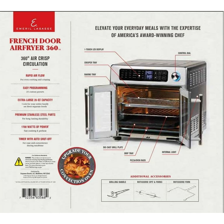 Emeril lagasse extra large air fryer deals