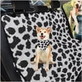 thumbnail image 3 of Garronmavis 3 PCS Car Seat Cover Dog Car Seat Cover for Back Seat Dog Bandanas Car Trash Bag Hanging Pet Car Seat Protection for Most Cars Trucks SUVs Black And White Cow Print, 3 of 6