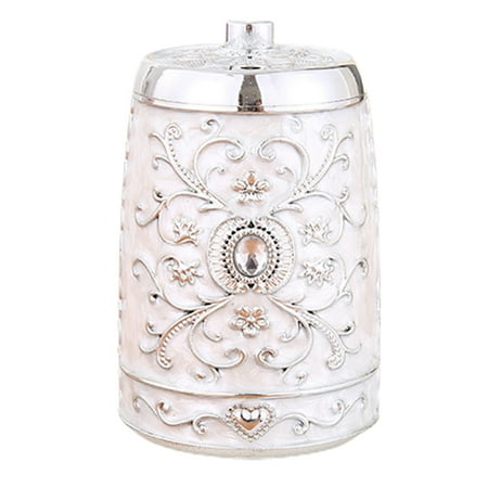 

Pengpengfang 2 Pcs Toothpick Holder Delicate Appearance Dust-proof Rose Carved Pattern Vintage Press Dispense Toothpick Canister Storage Supplies