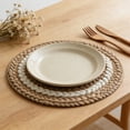 thumbnail image 7 of Specollect 2 Pcs Round Placemats Set Washable Heat Resistant Table Mats for Kitchen Dining Table Decor Farmhouse Home Decorative Mats Reversible Non Slip, 7 of 7