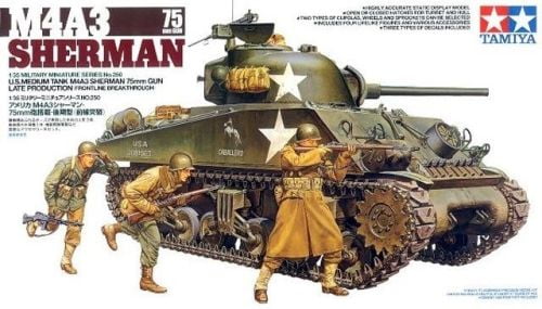 35251 Tamiya M4A3 Sherman W 105mm Howitzer 1/35th Plastic Kit 1/35 Military 