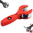 thumbnail image 1 of Ratchet-Type Pipe Cutter, Ratcheting Tubing Cutters, One-Hand Fast Pipe Cutting Tool, 2 in 1 Close Quarters Tube Compact, Hose Rigid Plastic Exhaust PVC Stainless Steel (Red), 1 of 9