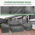 thumbnail image 3 of Patio Furniture Covers, Outdoor Furniture Cover Waterproof 4-Piece, Patio Furniture Set Covers, Heavy Duty Patio Covers, Ourdoor Sofa Cover, 2 Chair Covers, Coffee Table Cover Included -XL, 3 of 7