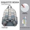thumbnail image 3 of Weathered Wood Pattern Backpack for Student Bookbag Rustic Wood Grain Farmhouse Style Lightweight Durable Chest Strap Wooden Texture Design for Studentss, 3 of 5