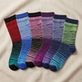 thumbnail image 2 of Colorfut Women's 6-Pairs Colorful Funky Patterned Crew Dress Socks WC91-A, 2 of 5