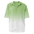 thumbnail image 3 of Kagetolytai Top Men'S Casual Loose Fitting Short Sleeved Shirt Fashionable Lapel Shirt Top Mens Shirts Summer Tops Light Green M, 3 of 4
