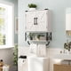thumbnail image 1 of Gabinete de Baño de 3 Niveles, Armario de Pared para Baño (Blanco), 1 of 8