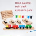 thumbnail image 2 of Juego de Adaptadores de Vía de Tren de Madera DIY, Accesorios Ferroviarios para Trenes de Juguete: Pasatiempos, Juegos, Actividades de Mesa para Niños, 2 of 5