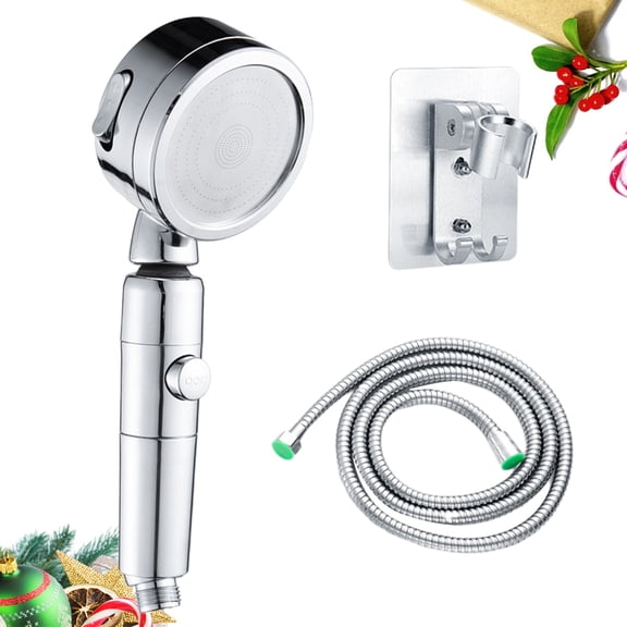 Tineasur 3Set Silver Pressurized Shower Head for Bathroom Wide Spray and Water Saving