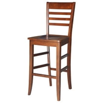 Roma Bar Height Wood Stool - 30" Seat Height in Espresso