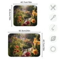 thumbnail image 3 of Flowers with Sun Dish Drying Mat Microfiber Kitchen Pad Large Counter Absorbent Dish Mats Drainer Rack 16"x18", 3 of 7