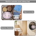 thumbnail image 5 of Fashionable Full-Print Drawstring Cosmetic & Makeup Bag – Large Portable Makeup Organizer with Inner Zipper Pocket & Mesh Compartment, Travel Toiletry Bag for Women, 5 of 5