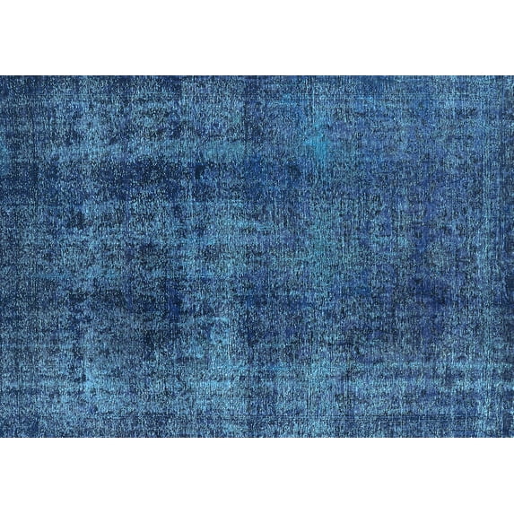 Ahgly Company Indoor Rectangle Oriental Light Blue Industrial Area Rugs, 8' x 10'