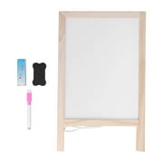 Fyydes Double Sided Easel,Kids Easel Double Sided Foldable Standing Large Painting Space Poplar Structure Wooden Easel 25x40cm with Accessories,Wooden Easel
