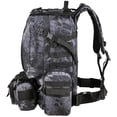 thumbnail image 2 of 55L 4 in 1 Backpack for Camping Hiking Trekking Hunting Bug Out Bag Outdoor Backpack (Black Python Camo), 2 of 7