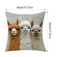 thumbnail image 5 of Selrti Pillow Cover 2D Alpaca Pattern Easy to Wash Soft Breathable Fabric Cushion Cover Living Room Bedroom Home Decor, 5 of 7