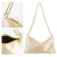 thumbnail image 5 of Yucurem Women Satin Evening Bag W/ Chain Clutch Purse Zipper Handbag For Prom(champagne) Evening bag (A), 5 of 10