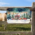 thumbnail image 2 of Merry Christmas Santa Reindeer Antlers American Shorthair Sleigh Xmas Winter Holiday Horizontal Metal Aluminum Sign Cat Lover Kitten Owner Gifts Wall Art Home Decor - 00023, 2 of 5