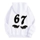 thumbnail image 4 of MHFRRA Sudadera con Capucha Estampada, Suave y Holgada, Ideal para Uso Informal y Actividades Al Aire Libre, con Tejido y Diseño Cómodos Blanco, 4 of 6